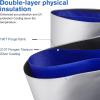 imageG4Free UPF 50 UV Protection Sun Umbrella Double Layer Windproof Compact Travel Umbrella 46 Inch Auto Open CloseBlue