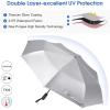 imageG4Free UPF 50 UV Protection Sun Umbrella Double Layer Windproof Compact Travel Umbrella 46 Inch Auto Open ClosePink