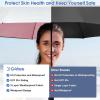 imageG4Free UPF 50 UV Protection Sun Umbrella Double Layer Windproof Compact Travel Umbrella 46 Inch Auto Open ClosePink
