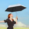 imageG4Free UPF 50 UV Protection Travel Umbrella with Wooden Handle 42 Inch Lightweight Sun Rain Folding Umbrellas Auto Open Close Lake BlueBlack