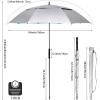 imageG4Free Vented UV GolfBeach Umbrella 68quot Arc Auto Open Oversize Extra Large Windproof Sun Shade Rain UmbrellasSilverLake Blue
