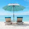 imageG4Free Vented UV GolfBeach Umbrella 68quot Arc Auto Open Oversize Extra Large Windproof Sun Shade Rain UmbrellasSilverLake Blue