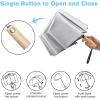 imageG4Free Windproof Travel Umbrella with Large Wooden Handle UV Sun Protection ampamp Rain Umbrella Automatic Open And Close Compact 46quot Large Canopy with UPF 50 Lightweight Portable for Walking ampamp OutdoorSilverSky