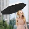 imageG4Free Windproof Travel Umbrella with Large Wooden Handle UV Sun Protection ampamp Rain Umbrella Automatic Open And Close Compact 46quot Large Canopy with UPF 50 Lightweight Portable for Walking ampamp OutdoorSilverBlack