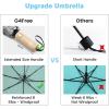imageG4Free Windproof Travel Umbrella with Large Wooden Handle UV Sun Protection ampamp Rain Umbrella Automatic Open And Close Compact 46quot Large Canopy with UPF 50 Lightweight Portable for Walking ampamp OutdoorSilverLake Blue