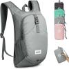 imageG4Free 10L Hiking Backpack Lightweight Small Hiking Daypack Small Outdoor Travel Foldable Shoulder BagGrey