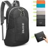imageG4Free 24L Lightweight Packable Hiking Backpack Small Sport Travel Daypack Water Resistant for Women MenBlack