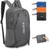 imageG4Free 24L Packable Hiking Backpack Lightweight Foldable Small Sport Travel Daypack Water Resistant for Women MenDark Grey