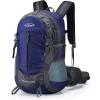 imageG4Free 35L Hiking Backpack Water Resistant Outdoor Sports Travel Daypack Lightweight with Rain Cover for Women Men Peacock GreenDark Blue