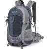imageG4Free 35L Hiking Backpack Water Resistant Outdoor Sports Travel Daypack Lightweight with Rain Cover for Women Men Peacock GreenGrey  Blue