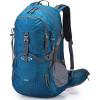 imageG4Free 45L Hiking Travel Backpack Waterproof with Rain Cover Outdoor Camping Daypack for Men Women BlackGrey Blue