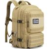 imageG4Free 45L Military Tactical Backpack for Men Large Army Molle Daypack 3 Day Assault Pack Bug Out Bag Hiking RucksackGreenKhaki