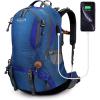 imageG4Free 50L Hiking Backpack Waterproof Daypack Outdoor Camping Climbing Backpack with Rain Cover for Men WomenBlue01