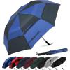 imageG4Free 62 Inch Portable Golf Umbrella Large Oversize Double Canopy Vented Windproof Waterproof Automatic Open Stick Umbrellas for Men and WomenDark BlueNavyRoyal Blue