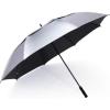 imageG4Free 72 Inch Huge Golf Umbrella UV Protection Auto Open Windproof Umbrella Oversized Extra Large Vented Double Canopy for FamilySilverBlack