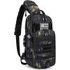 imageG4Free EDC Bag Tactical Sling Bag Backpack Molle Chest Shoulder Assault Pack Rectangular Outdoor DaypackBlack Cp
