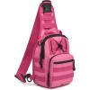 imageG4Free Outdoor Tactical Bag Backpack Military Sport Bag Pack Sling Shoulder Backpack Tactical Bag for Every Day CarryRose Red