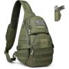 imageG4Free Tactical EDC Sling Backpack Military Rover Shoulder Sling Bag Pack with Pistol Holster for Concealed CarryNew Army Green