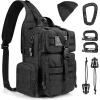 imageG4Free Tactical EDC Sling Bag Backpack with Adjustable Holder Military Shoulder Backpack for MenBlack