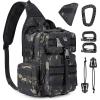 imageG4Free Tactical EDC Sling Bag Backpack with Adjustable Holder Military Shoulder Backpack for MenBlack Cp