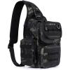 imageG4Free Tactical EDC Sling Bag Pack with Adjustable Holder Sling Shoulder Assault Range BackpackBlackBlack Cp