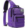 imageG4Free Tactical Sling Bag Backpack Military Rover Shoulder Sling Pack Molle EDC Small Crossbody Chest PackPurple