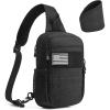 imageG4Free Tactical Sling Bag Backpack for MenMilitary Durable Shoulder Pack Tactical Bag for Travel Hiking Outdoor Sports BlackBlack