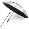 imageG4Free Vented UV GolfBeach Umbrella 68quot Arc Auto Open Oversize Extra Large Windproof Sun Shade Rain UmbrellasSilverBlack
