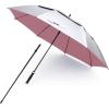 imageG4Free Vented UV GolfBeach Umbrella 68quot Arc Auto Open Oversize Extra Large Windproof Sun Shade Rain UmbrellasSilverPink