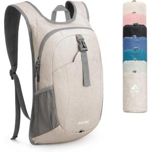 imageG4Free 12L Hiking Backpack Lightweight Small Hiking Daypack for Outdoor Travel Mini Foldable Shoulder BagIvorypolyester