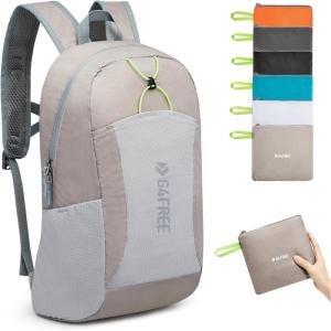 imageG4Free 24L Lightweight Packable Hiking Backpack Small Sport Travel Daypack Water Resistant for Women MenGrey