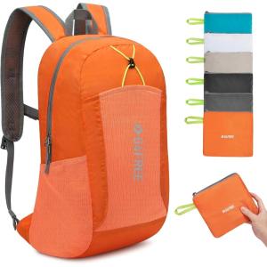 imageG4Free 24L Lightweight Packable Hiking Backpack Small Sport Travel Daypack Water Resistant for Women MenOrange