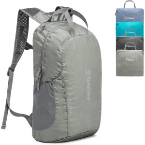 imageG4Free 25L Lightweight Hiking Backpack Packable Foldable Sport Travel Daypack Water Resistant for Women MenBlueGrey Green