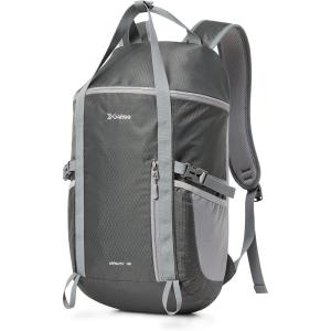imageG4Free 35L Travel Daypack Waterproof Hiking Backpack for Camping Outdoor Sports Men Women Light GreyDark Grey