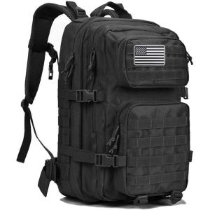 imageG4Free 45L Military Tactical Backpack 3 Day Assault Survival Molle Pack Bug Out Bag Travel Fishing Backpack RucksackBlack