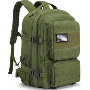 imageG4Free 45L Military Tactical Backpack for Men Large Army Molle Daypack 3 Day Assault Pack Bug Out Bag Hiking RucksackGreenGreen