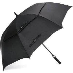 imageG4Free 47546268 Inch Automatic Open Golf Umbrella Oversize Extra Large Double Canopy Vented Windproof Waterproof Stick UmbrellasBlack