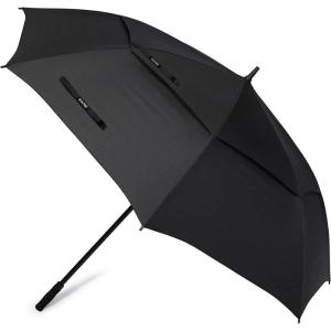 imageG4Free 47546268 Inch Automatic Open Golf Umbrella Oversize Extra Large Double Canopy Vented Windproof Waterproof Stick UmbrellasCarbon black
