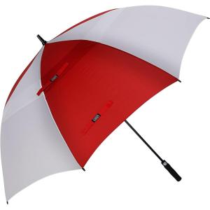 imageG4Free 47546268 Inch Automatic Open Golf Umbrella Oversize Extra Large Double Canopy Vented Windproof Waterproof Stick UmbrellasRedWhite