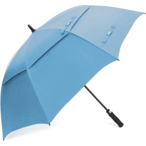 imageG4Free 47546268 Inch Automatic Open Golf Umbrella Oversize Extra Large Double Canopy Vented Windproof Waterproof Stick UmbrellasSky Blue