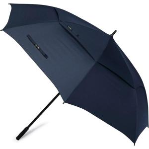 imageG4Free 72 Inch Huge Large Oversize Golf Umbrella Automatic Open Double Canopy Vented Windproof Stick Umbrella 6 Ft Heavy Duty For Outdoor Doorman FamilyBlackNavy Blue