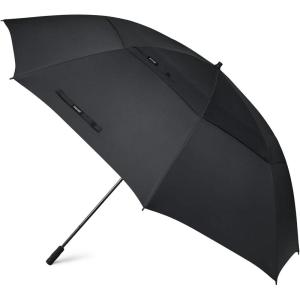 imageG4Free 80 Inch Huge Large Oversize Golf Umbrella Double Canopy Vented Windproof Stick Umbrellas 66 Ft Heavy Duty for Outdoor Doorman FamilyBlack