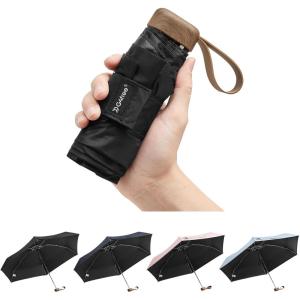 imageG4Free Mini Travel Folding Umbrella for Purse Compact UPF 50 UV Protection Sun ampamp Rain Small Umbrella Lightweight Portable Parasol Fits in Pocket Wallet for Women MenBlack