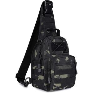 imageG4Free Outdoor Tactical Bag Backpack Military Sport Bag Pack Sling Shoulder Backpack Tactical Bag for Every Day CarryBlack Cp