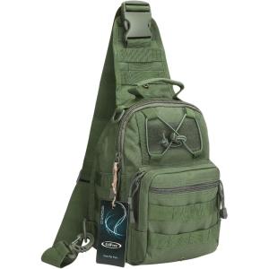 imageG4Free Outdoor Tactical Bag Backpack Military Sport Bag Pack Sling Shoulder Backpack Tactical Bag for Every Day CarryNew Army Green