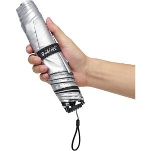 imageG4Free Travel Umbrella Compact Ultralight UPF 50 UV Protection Carbon Fiber Super Slim Small Mini Umbrella Weighs Only 4 ozUV SilverBlack