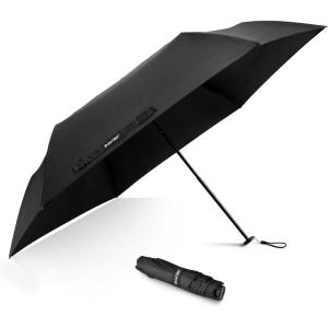 imageG4Free Travel Umbrella Compact Ultralight UPF 50 UV Protection Carbon Fiber Super Slim Small Mini Umbrella Weighs Only 4 ozUltraLight Black