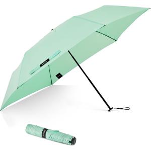 imageG4Free Travel Umbrella Compact Ultralight UPF 50 UV Protection Carbon Fiber Super Slim Small Mini Umbrella Weighs Only 4 ozUltraLight Light Green
