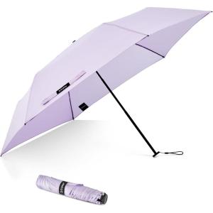 imageG4Free Travel Umbrella Compact Ultralight UPF 50 UV Protection Carbon Fiber Super Slim Small Mini Umbrella Weighs Only 4 ozUltraLight Light Purple