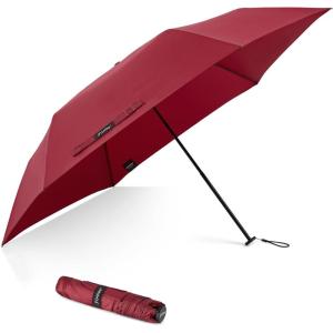 imageG4Free Travel Umbrella Compact Ultralight UPF 50 UV Protection Carbon Fiber Super Slim Small Mini Umbrella Weighs Only 4 ozUltraLight Wine Red